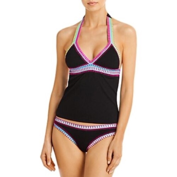 Platinum inspired by Solange Ferrarini Stitched Ribbed Bikini Bottom black  MED - Picture 1 of 3